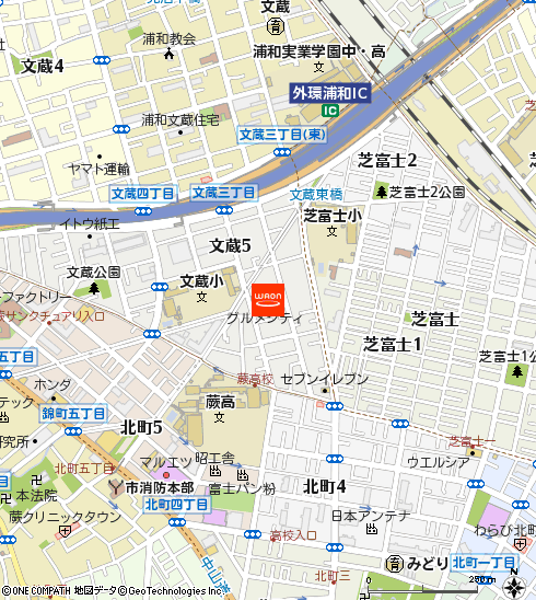 グルメシティ南浦和店付近の地図